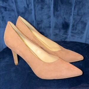 Limelight Tan Faux Suede Women's Heels Size 6
